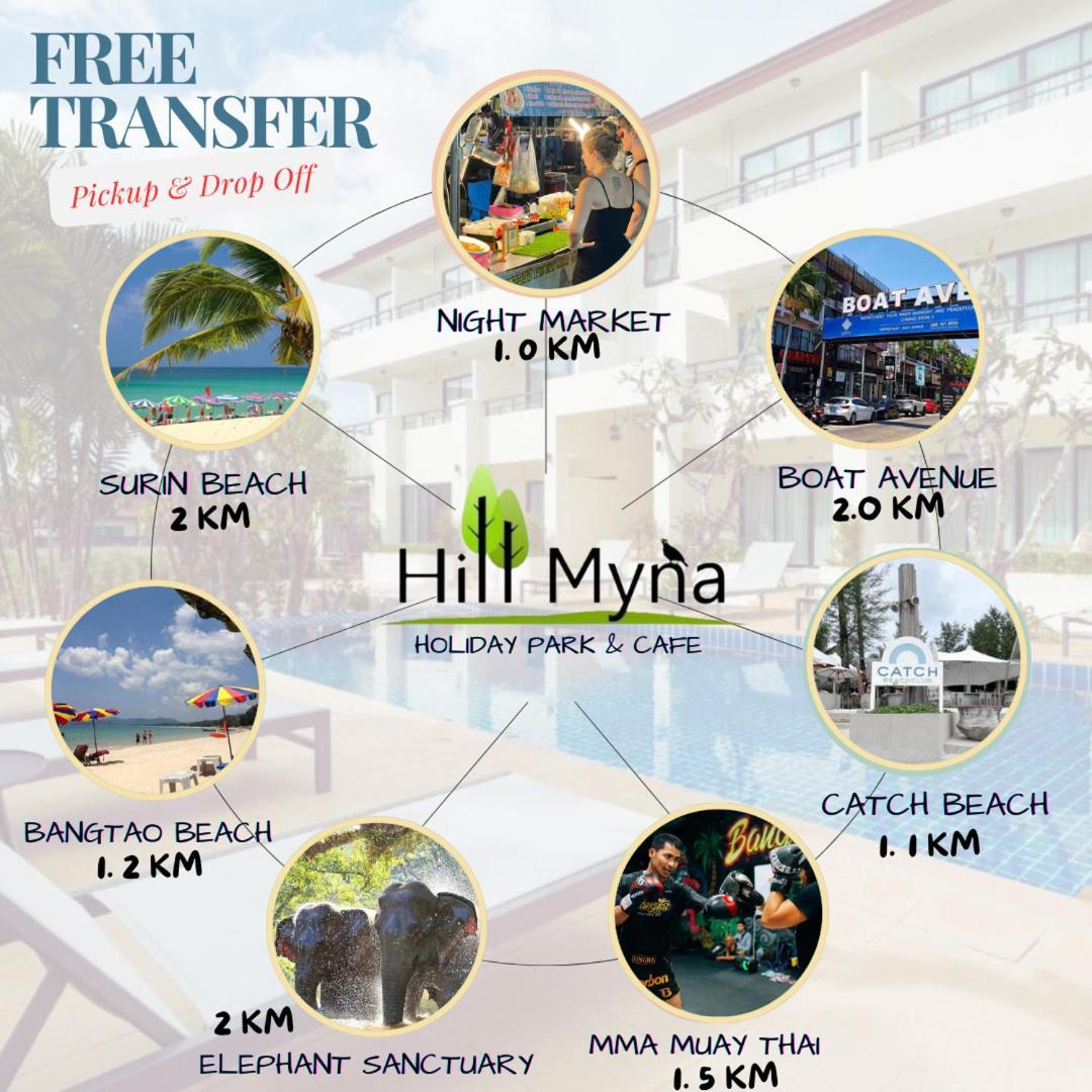 Hill Myna Holiday Park & Cafe Praia de Bang Tao Exterior foto